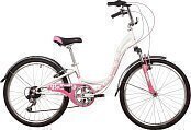 Велосипед NOVATRACK BUTTERFLY 24" (2022) белый-розовый